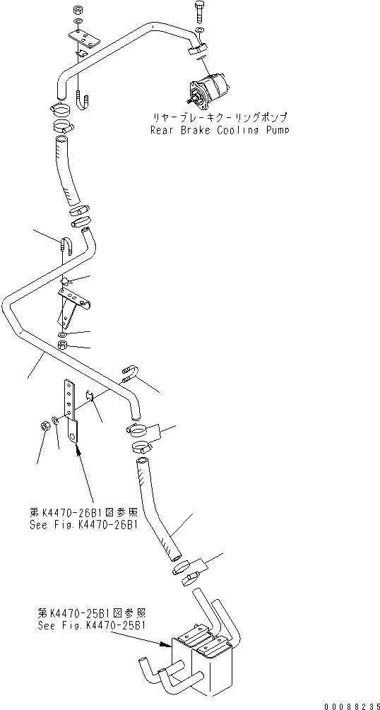 Схема запчастей Komatsu WA900-3E0 - ТОРМОЗНАЯ ГИДРОЛИНИЯ (КОРПУС НАСОС ЗАДН. ЛИНИЯ)(№-7) КАБИНА ОПЕРАТОРА И СИСТЕМА УПРАВЛЕНИЯ