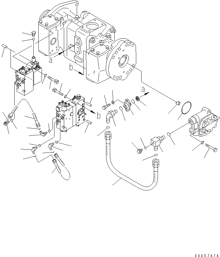Схема запчастей Komatsu WA900-3E0 - ПЕРЕКЛЮЧАТЕЛЬ НАСОС (/) (GALEO)(№-) ОСНОВН. КОМПОНЕНТЫ И РЕМКОМПЛЕКТЫ