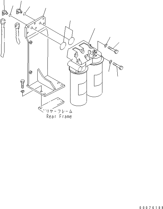 Схема запчастей Komatsu WA900-3 - КОМПОНЕНТЫ ДВИГАТЕЛЯ (BYPASS МАСЛ. ФИЛЬТР)(№9-) КОМПОНЕНТЫ ДВИГАТЕЛЯ