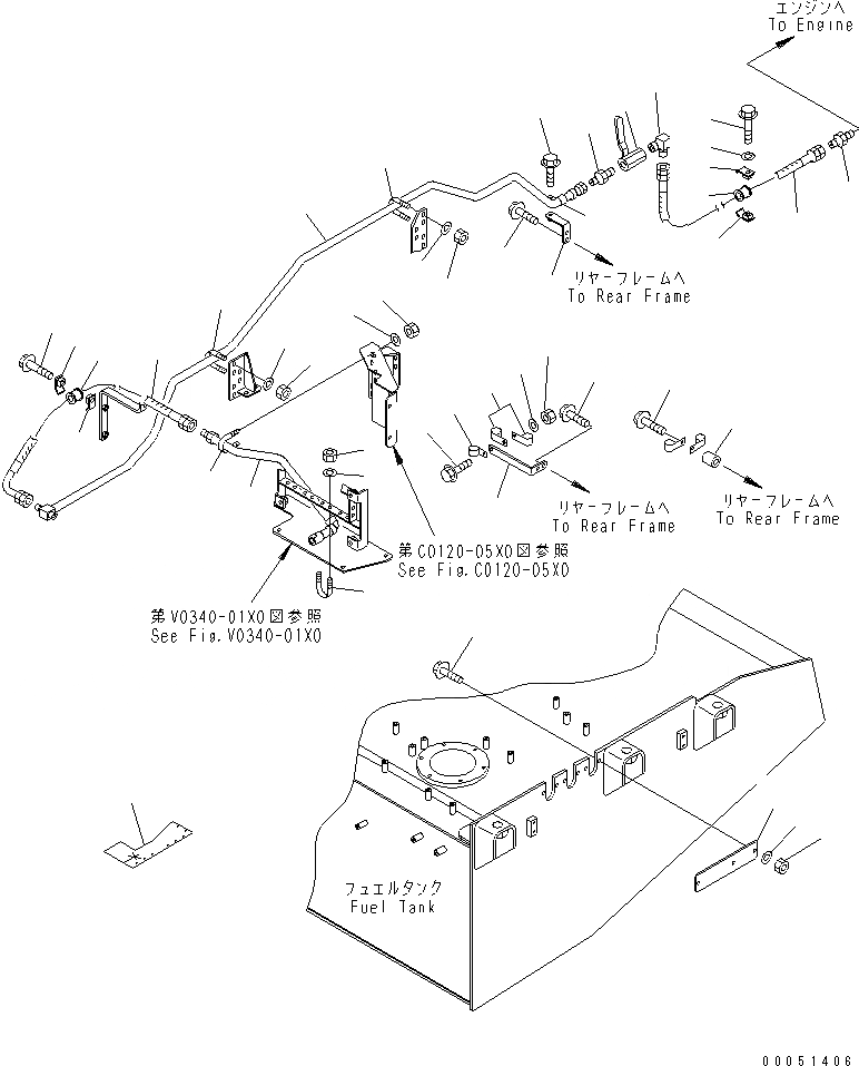 Схема запчастей Komatsu WA900-3 - ЛИНИЯ ОХЛАЖДЕНИЯ (РАДИАТОР ХЛАДАГЕНТ QUICK FILL ТРУБЫ) (RIO TINTO СПЕЦ-Я.)(№7-9) СИСТЕМА ОХЛАЖДЕНИЯ