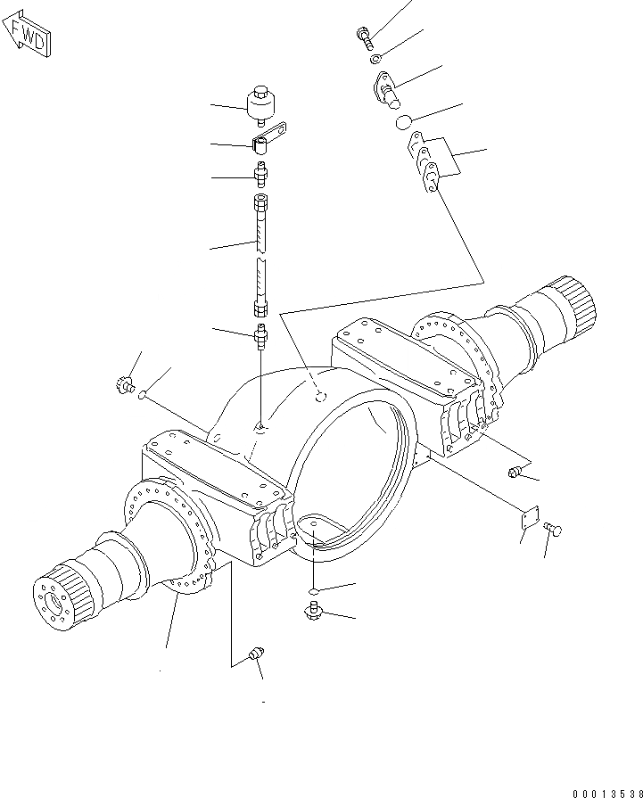 Схема запчастей Komatsu WA900-3 - ПЕРЕДНИЙ МОСТ (КОЖУХ) (С ВСАСЫВ. ВЕНТИЛЯТОРОМ)(№-9) ГИДРОТРАНСФОРМАТОР И ТРАНСМИССИЯ