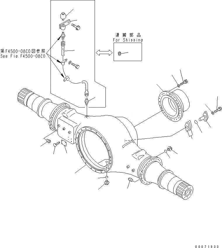 Схема запчастей Komatsu WA900-3 - ЗАДН. МОСТ (КОЖУХ)(№9-) ГИДРОТРАНСФОРМАТОР И ТРАНСМИССИЯ