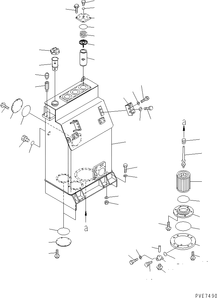 Схема запчастей Komatsu WA900-3 - ГИДР. БАК. (RIO TINTO СПЕЦ-Я.)(№7-9) ГИДРАВЛИКА