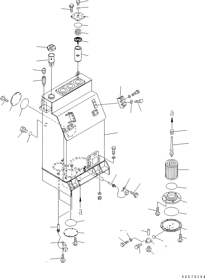 Схема запчастей Komatsu WA900-3 - ГИДР. БАК.(№9-) ГИДРАВЛИКА