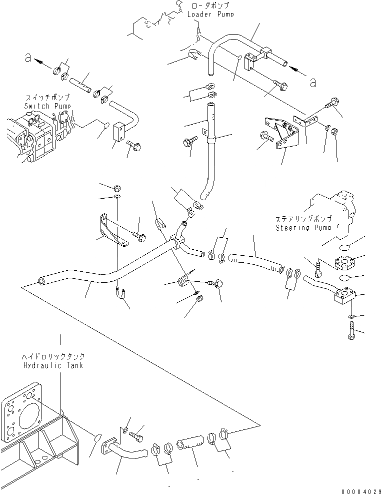 Схема запчастей Komatsu WA900-3 - ГИДРАВЛ ЛИНИЯ (ЛИНИЯ КЛАПАНА PPC¤ ЗАДН. /) ( ЯC СПЕЦ-Я.)(№-9) ГИДРАВЛИКА