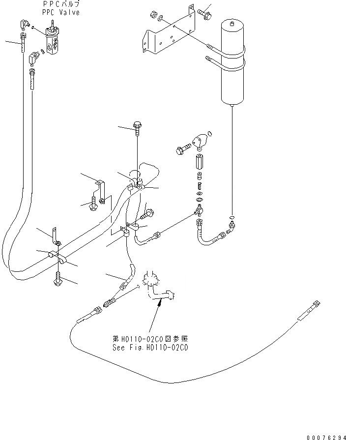 Схема запчастей Komatsu WA900-3 - ГИДРАВЛ ЛИНИЯ (ЛИНИЯ КЛАПАНА PPC ЭЛЕМЕНТЫ КРЕПЛЕНИЯ¤ ЗАДН. /)(№9-) ГИДРАВЛИКА