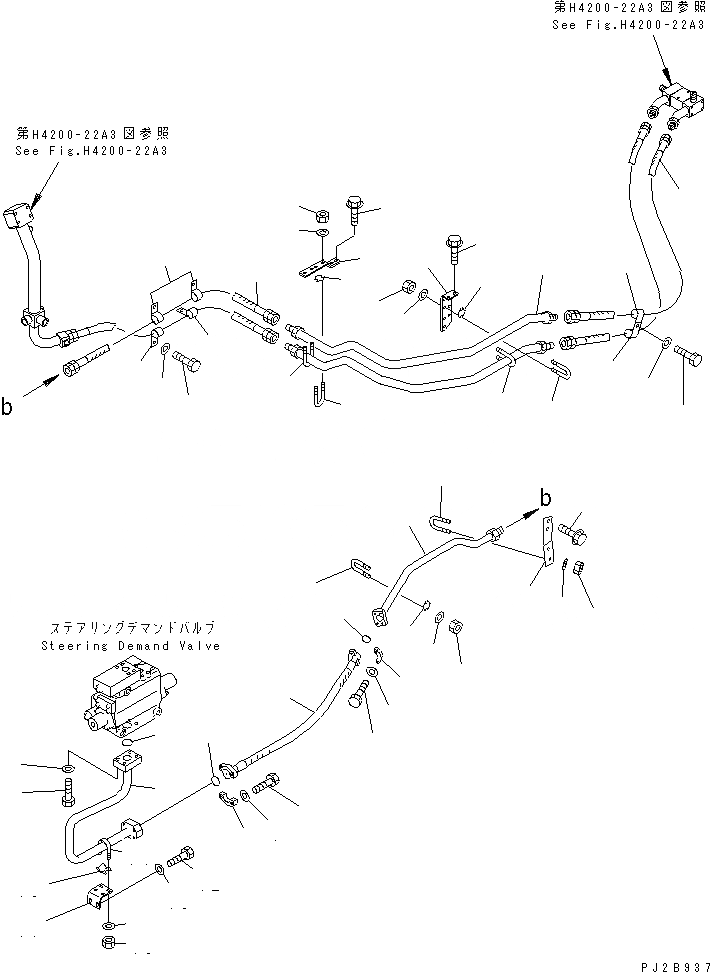 Схема запчастей Komatsu WA900-3 - ГИДРАВЛ ЛИНИЯ (ЛИНИЯ ОХЛАЖДЕНИЯ¤ /) (ПРОХОДНОЙ ФИЛЬТР)(№-9) ГИДРАВЛИКА