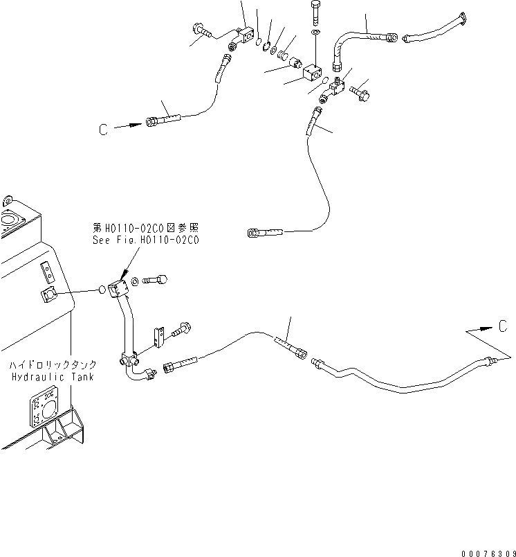 Схема запчастей Komatsu WA900-3 - ГИДРАВЛ ЛИНИЯ (ГИДР. БАК. TO МАСЛООХЛАДИТЕЛЬ¤ /)(№9-) ГИДРАВЛИКА