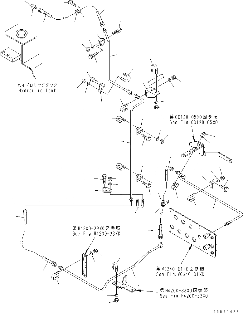 Схема запчастей Komatsu WA900-3 - ГИДРАВЛ ЛИНИЯ (PRESSURE RELEASE ЛИНИЯ) (RIO TINTO СПЕЦ-Я.)(№7-9) ГИДРАВЛИКА