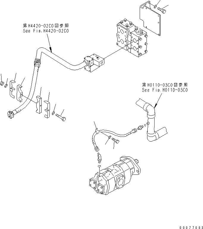 Схема запчастей Komatsu WA900-3 - ГИДРОЛИНИЯ ЭКСТРЕННОГО УПРАВЛЕНИЯ (/)(№9-) ГИДРАВЛИКА