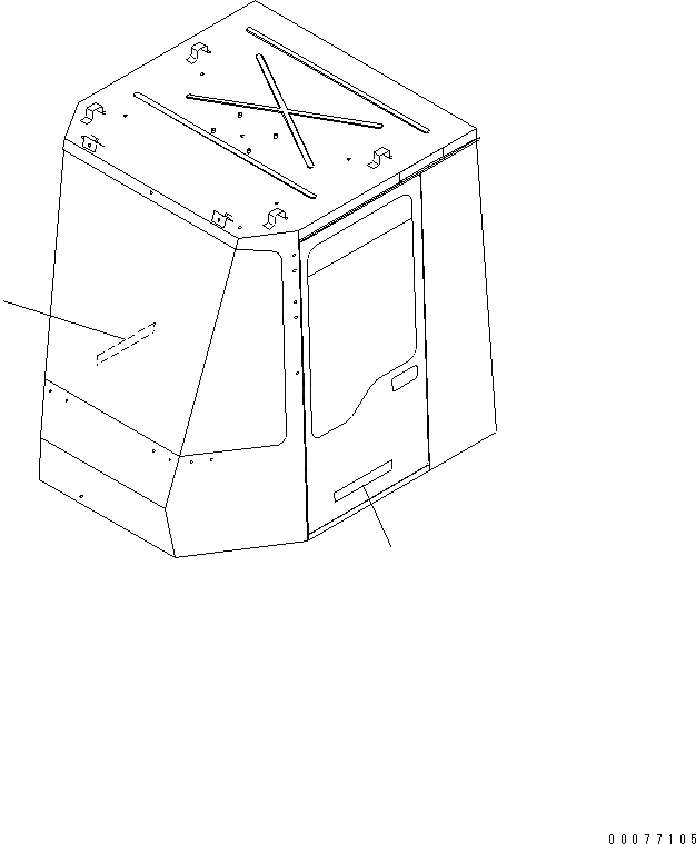 Схема запчастей Komatsu WA900-3 - КАБИНА (МАРКИРОВКА)(№9-) КАБИНА ОПЕРАТОРА И СИСТЕМА УПРАВЛЕНИЯ