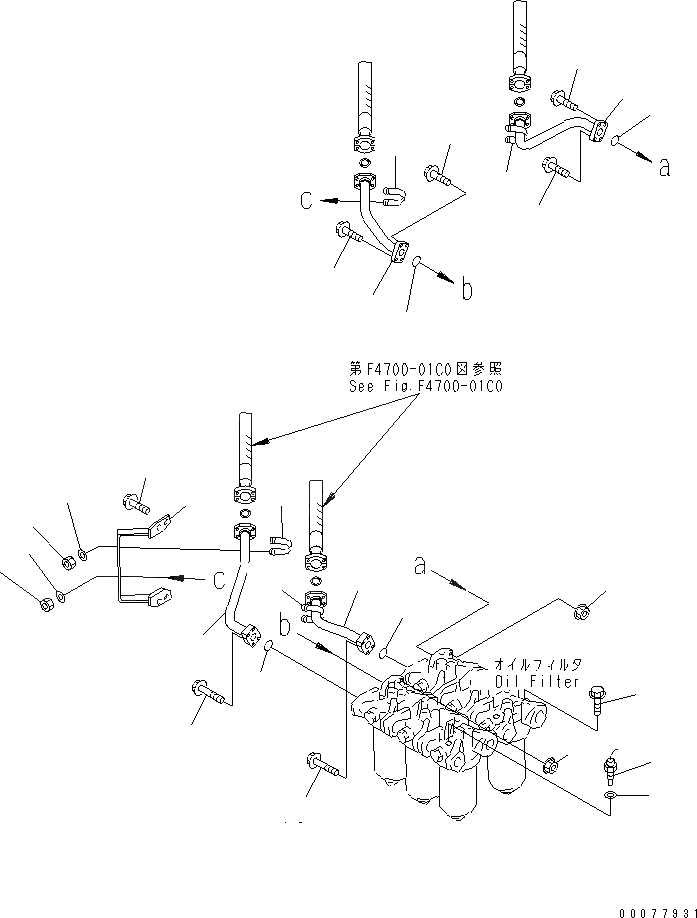 Схема запчастей Komatsu WA900-3 - УПРАВЛ-Е ТОРМОЗОМ (МАСЛ. ФИЛЬТР ТРУБЫ)(№9-) КАБИНА ОПЕРАТОРА И СИСТЕМА УПРАВЛЕНИЯ