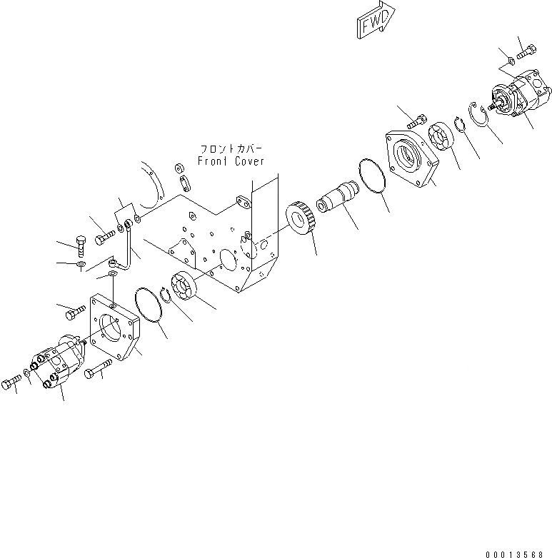 Схема запчастей Komatsu WA900-3 - ТОРМОЗНАЯ ГИДРОЛИНИЯ (ОХЛАДИТЕЛЬ ЛИНИЯ) (7/7) (С ВСАСЫВ. ВЕНТИЛЯТОРОМ)(№-9) КАБИНА ОПЕРАТОРА И СИСТЕМА УПРАВЛЕНИЯ