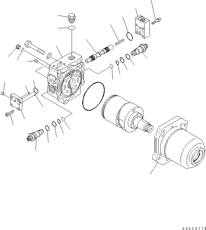 Схема запчастей Komatsu WA900-3 - МОТОР ВЕНТИЛЯТОРА (/) (SOUND PACKAGE СПЕЦ-Я.)(№9-) ОСНОВН. КОМПОНЕНТЫ И РЕМКОМПЛЕКТЫ