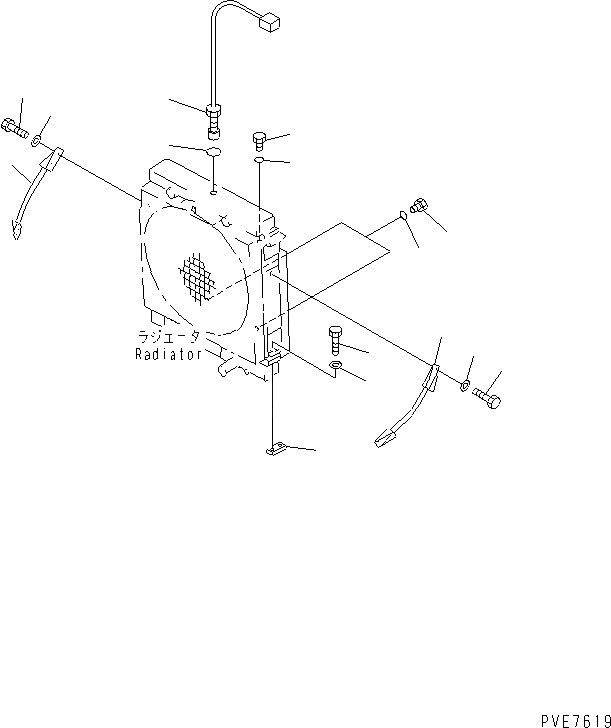 Схема запчастей Komatsu WA900-3 - РАДИАТОР (ЭЛЕМЕНТЫ КРЕПЛЕНИЯ)(№-9) СИСТЕМА ОХЛАЖДЕНИЯ