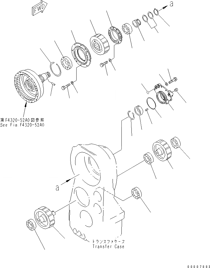 Схема запчастей Komatsu WA900-3 - ПЕРЕДАЧА ПРИВОД(№9-) ГИДРОТРАНСФОРМАТОР И ТРАНСМИССИЯ