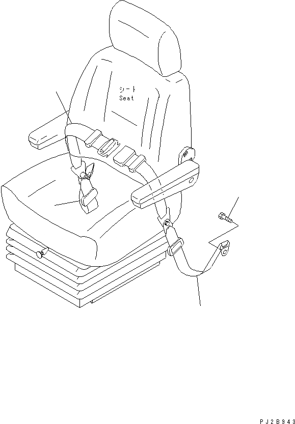 Схема запчастей Komatsu WA900-3 - РЕМЕНЬ БЕЗОПАСНОСТИ (78MM ROLL) КАБИНА ОПЕРАТОРА И СИСТЕМА УПРАВЛЕНИЯ