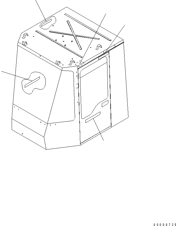 Схема запчастей Komatsu WA900-3 - КАБИНА (МАРКИРОВКА) КАБИНА ОПЕРАТОРА И СИСТЕМА УПРАВЛЕНИЯ