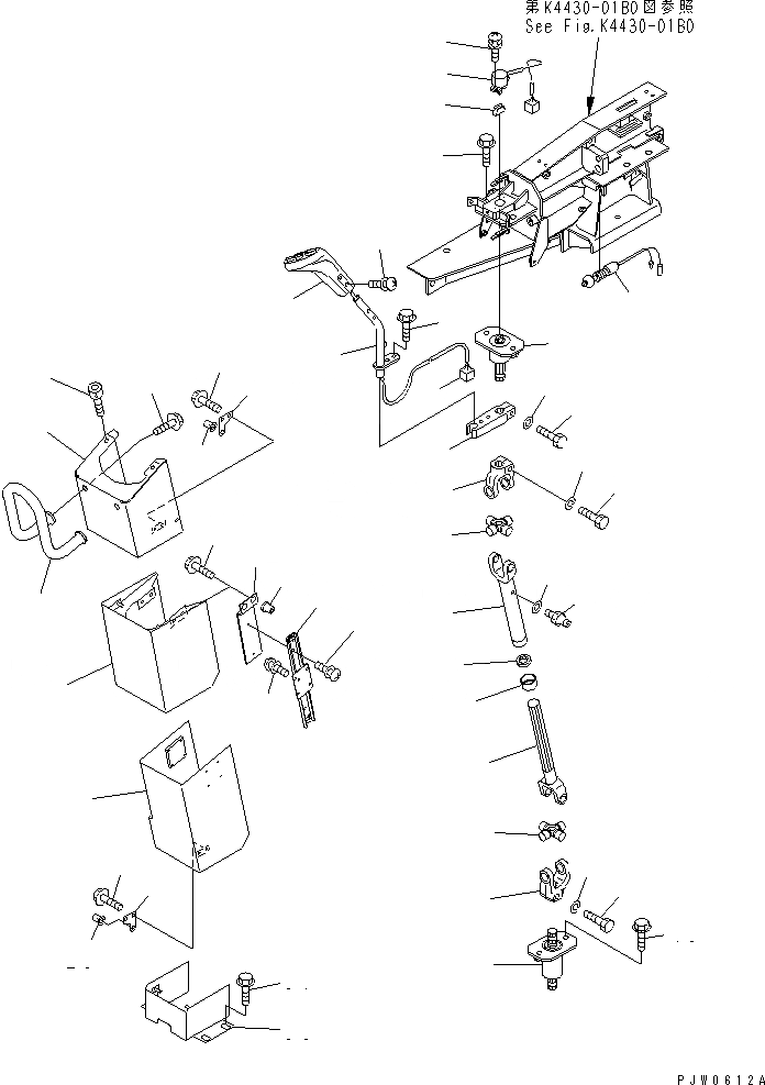 Схема запчастей Komatsu WA900-3 - РУЛЕВ. УПРАВЛЕНИЕ И УПРАВЛ-Е ТРАНСМИССИЕЙ (РЫЧАГ УПРАВЛ-Я) (С ADVANCED УПРАВЛ-Е ДЖОЙСТИКОМ)(№-) КАБИНА ОПЕРАТОРА И СИСТЕМА УПРАВЛЕНИЯ