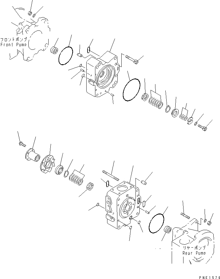 Схема запчастей Komatsu WA900-3 - ПЕРЕКЛЮЧАТЕЛЬ НАСОС (/)(№-) ОСНОВН. КОМПОНЕНТЫ И РЕМКОМПЛЕКТЫ