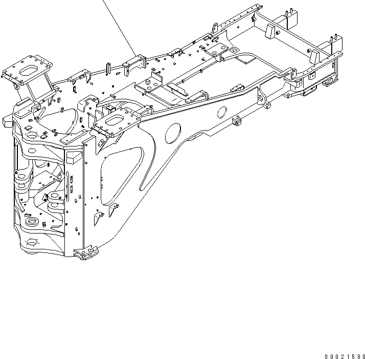 Схема запчастей Komatsu WA900L-3 - ЗАДН. РАМА ОСНОВНАЯ РАМА И ЕЕ ЧАСТИ