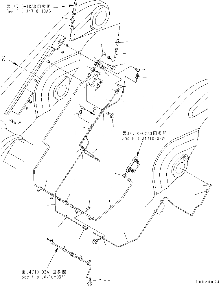 Схема запчастей Komatsu WA900L-3 - АВТОМАТИЧ. СМАЗ. (ДЛЯ ГИДРОЦИЛИНДР ПОДЪЕМА ПАЛЕЦ) (С ВЫСОК. ПОДЪЕМ РУКОЯТЬ) ОСНОВНАЯ РАМА И ЕЕ ЧАСТИ