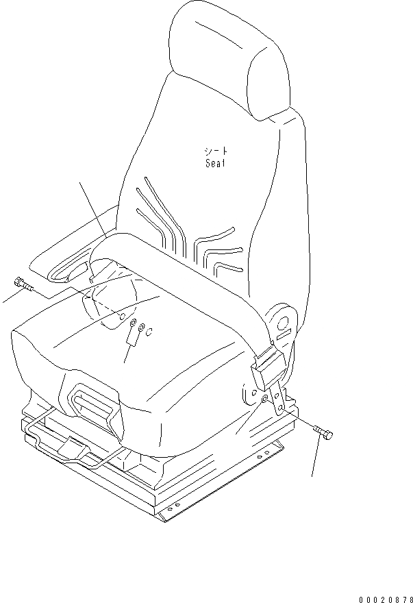 Схема запчастей Komatsu WA900L-3 - РЕМЕНЬ БЕЗОПАСНОСТИ (SUS. 78MM ROLL) КАБИНА ОПЕРАТОРА И СИСТЕМА УПРАВЛЕНИЯ