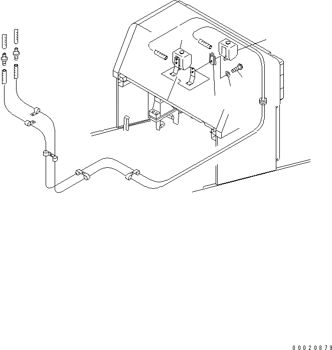 Схема запчастей Komatsu WA900L-3 - ОМЫВАТЕЛЬ БАК КАБИНА ОПЕРАТОРА И СИСТЕМА УПРАВЛЕНИЯ