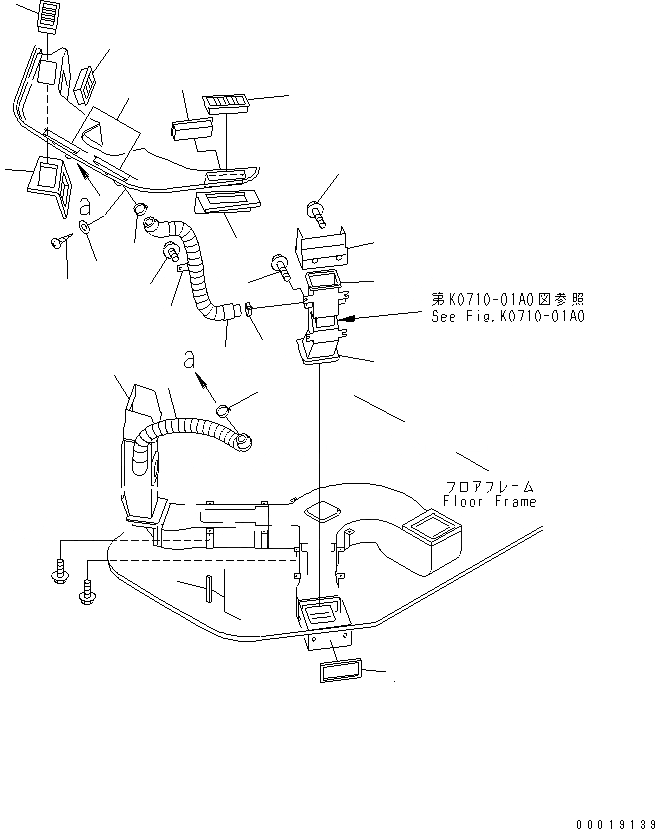 Схема запчастей Komatsu WA900L-3 - КОНДИЦ. ВОЗДУХА И ВОЗДУХОВОДЫ КАБИНА ОПЕРАТОРА И СИСТЕМА УПРАВЛЕНИЯ