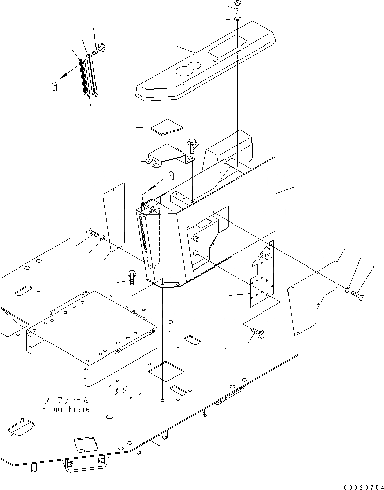 Схема запчастей Komatsu WA900L-3 - ПОЛ SUB (ЛЕВ. КОНСОЛЬН. БЛОК) КАБИНА ОПЕРАТОРА И СИСТЕМА УПРАВЛЕНИЯ