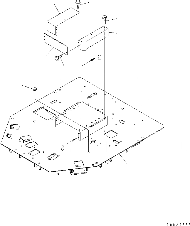 Схема запчастей Komatsu WA900L-3 - ПОЛ SUB (ОСНОВН. КОНСТРУКЦИЯ) КАБИНА ОПЕРАТОРА И СИСТЕМА УПРАВЛЕНИЯ
