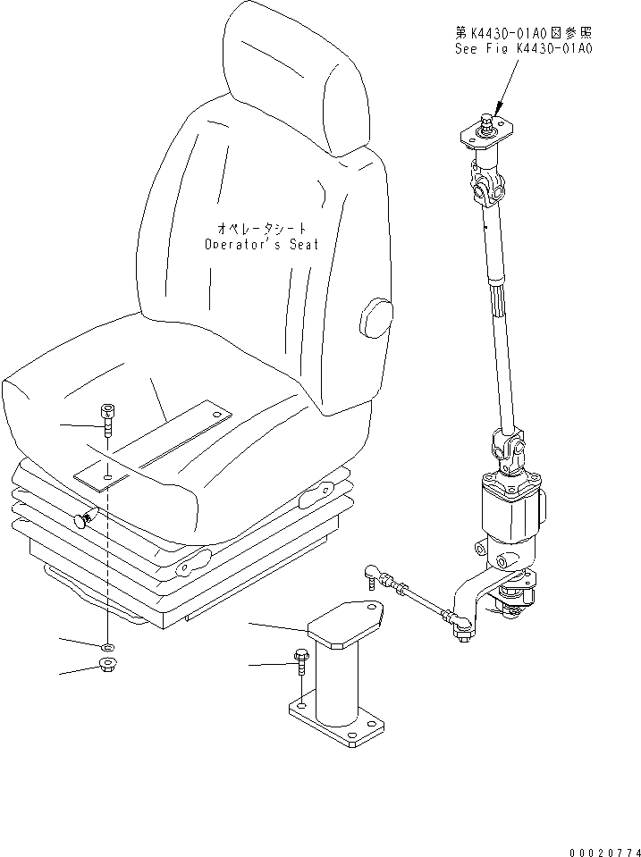 Схема запчастей Komatsu WA900L-3 - РУЛЕВ. УПРАВЛЕНИЕ УПРАВЛ-Е (МЕХАНИЗМ) КАБИНА ОПЕРАТОРА И СИСТЕМА УПРАВЛЕНИЯ