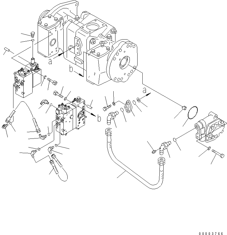 Схема запчастей Komatsu WA900L-3 - ПЕРЕКЛЮЧАТЕЛЬ НАСОС (/) ОСНОВН. КОМПОНЕНТЫ И РЕМКОМПЛЕКТЫ