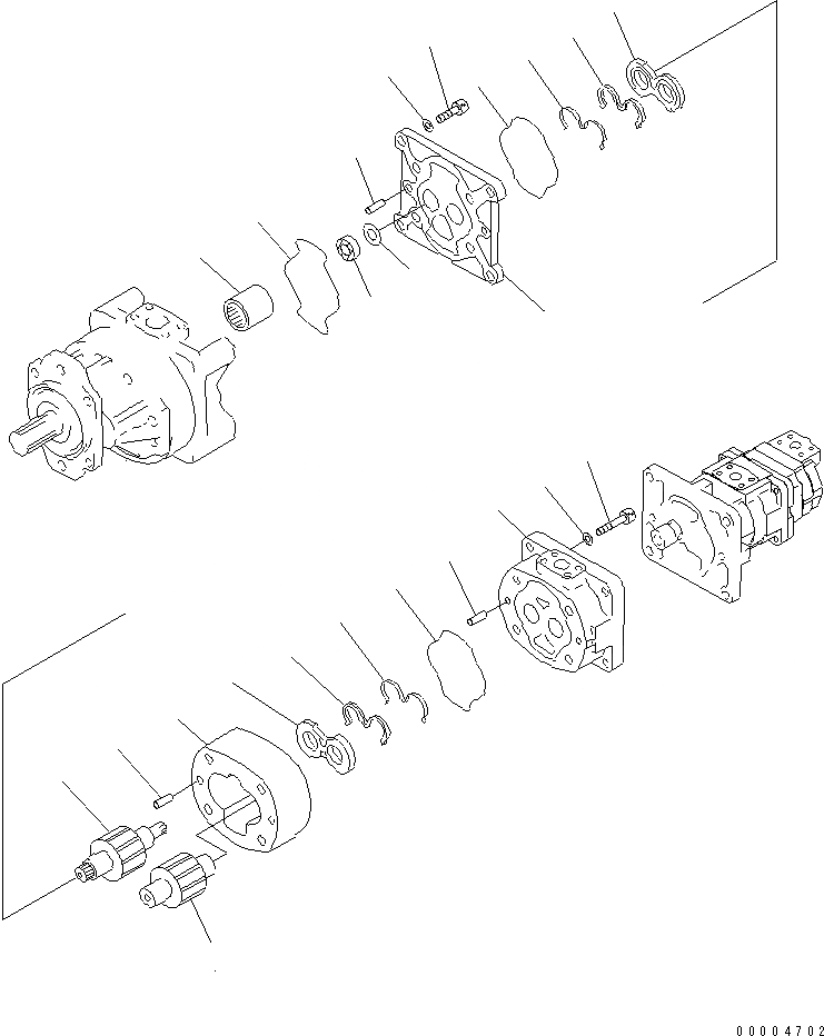 Схема запчастей Komatsu WA900L-3 - ГИДР. НАСОС. (ГИДРОТРАНСФОРМАТОР¤ ТРАНСМИССИЯ¤ PPC¤ ТОРМОЗ.) (/) (SOUND PACKAGE СПЕЦ-Я.) ОСНОВН. КОМПОНЕНТЫ И РЕМКОМПЛЕКТЫ