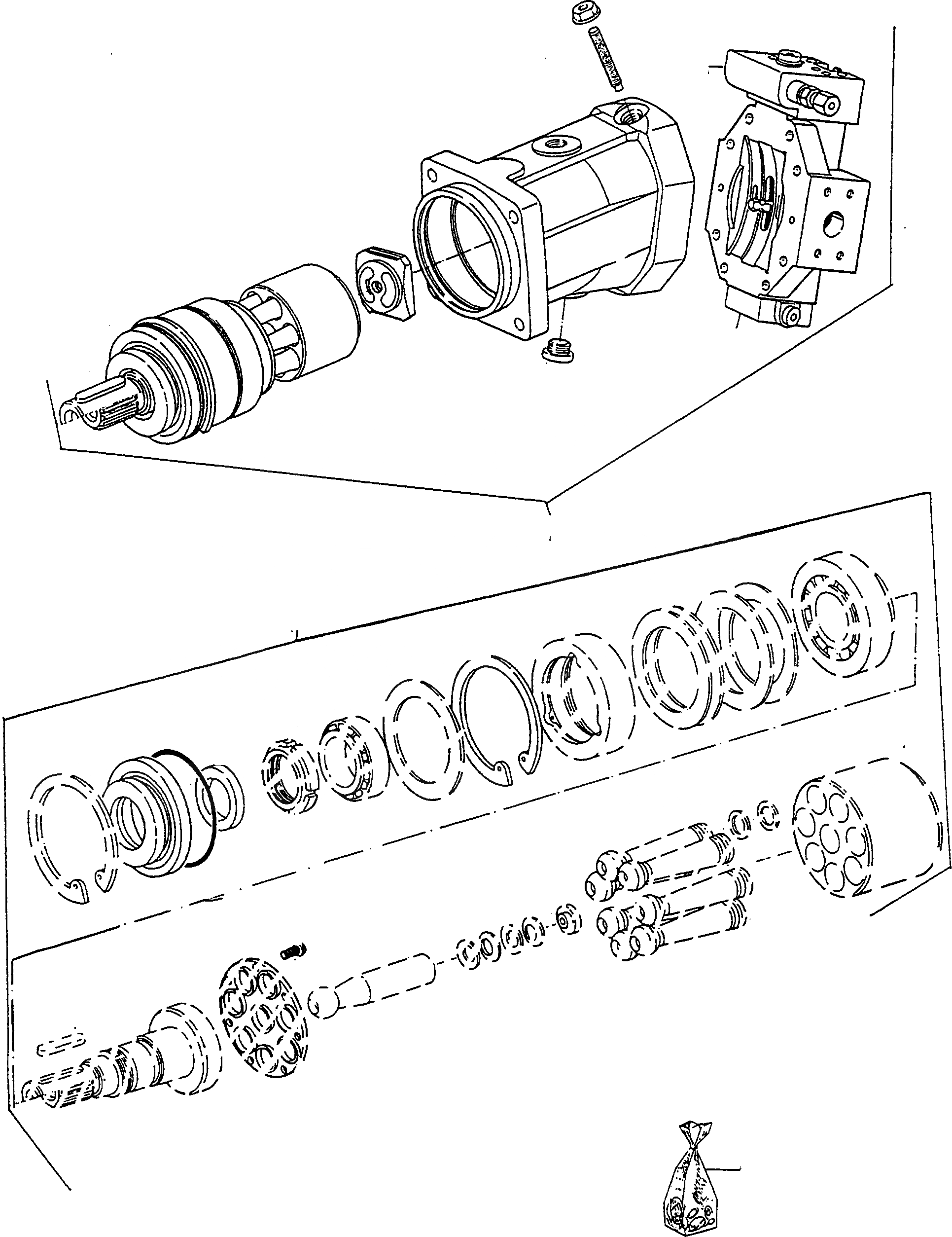 Схема запчастей Komatsu WA90-1 - AXIAL ПОРШЕНЬ ДВИГАТЕЛЬ ТРАНСМИССИЯ, КРЕСТОВИНА
