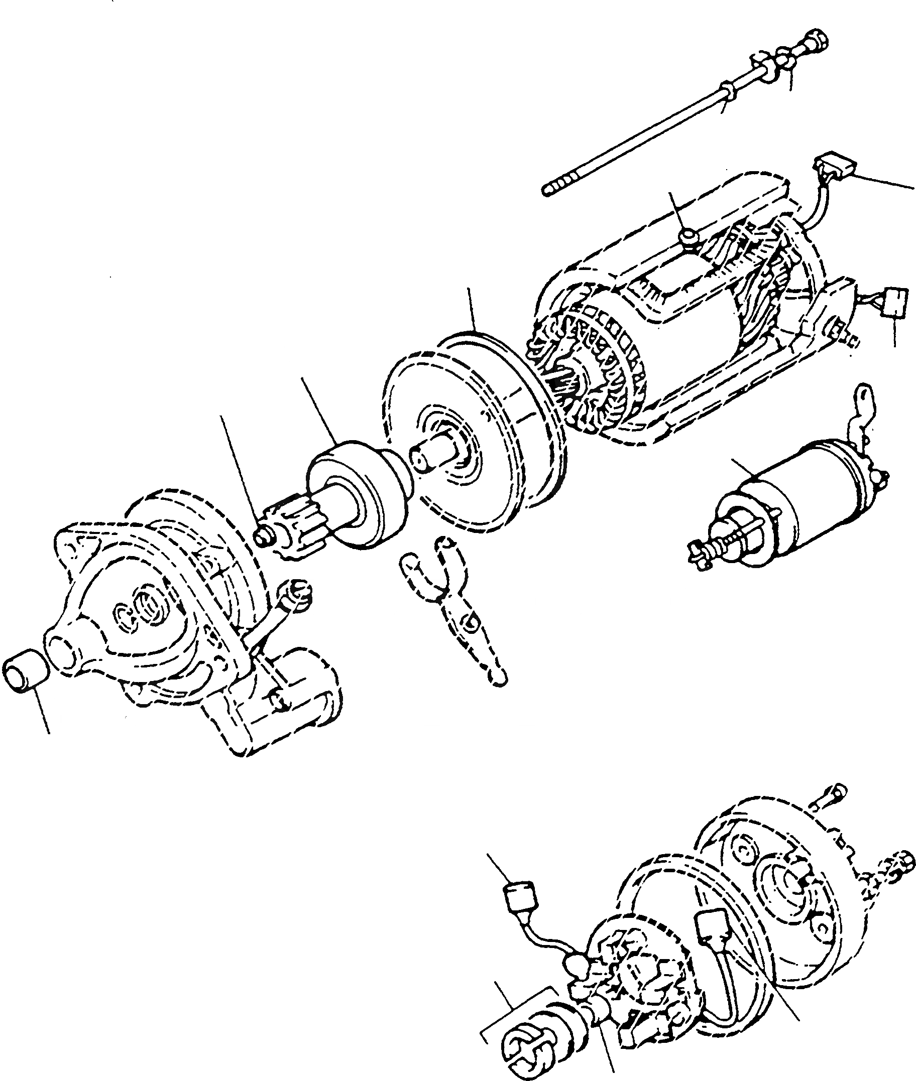 Схема запчастей Komatsu WA90-1 - STARTERМОТОР ЭЛЕКТРИЧ. СИСТЕМА