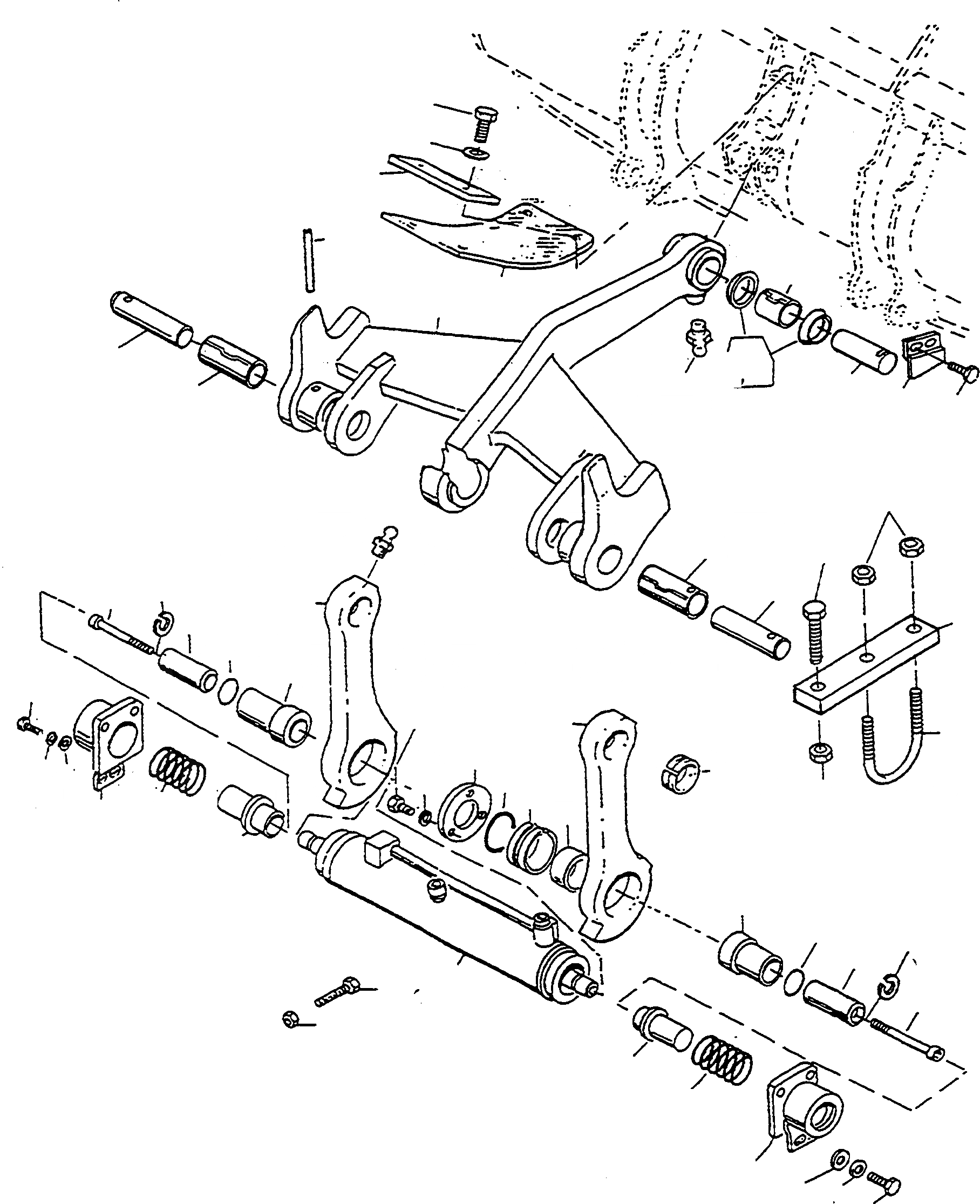 Схема запчастей Komatsu WA90-1 - QUICK CHANGE DEVICE ОБОРУД-Е