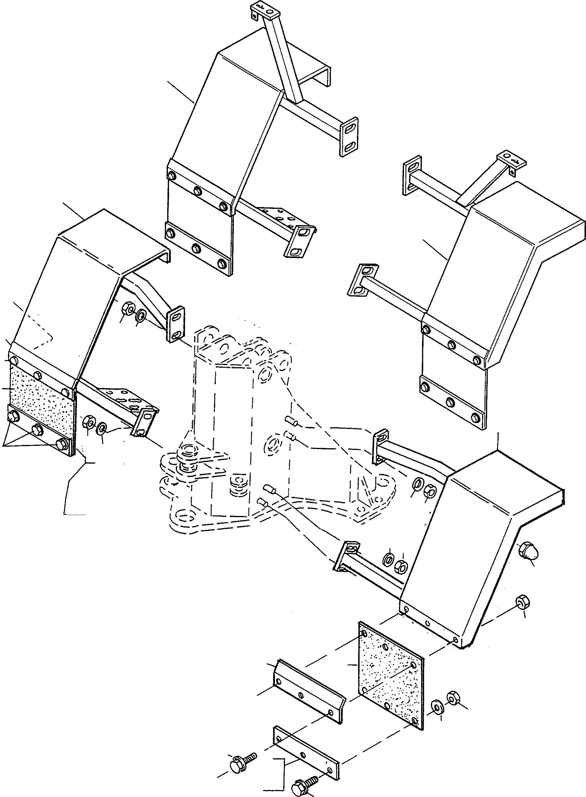 Схема запчастей Komatsu WA90-1 - КРЫЛО РАМА