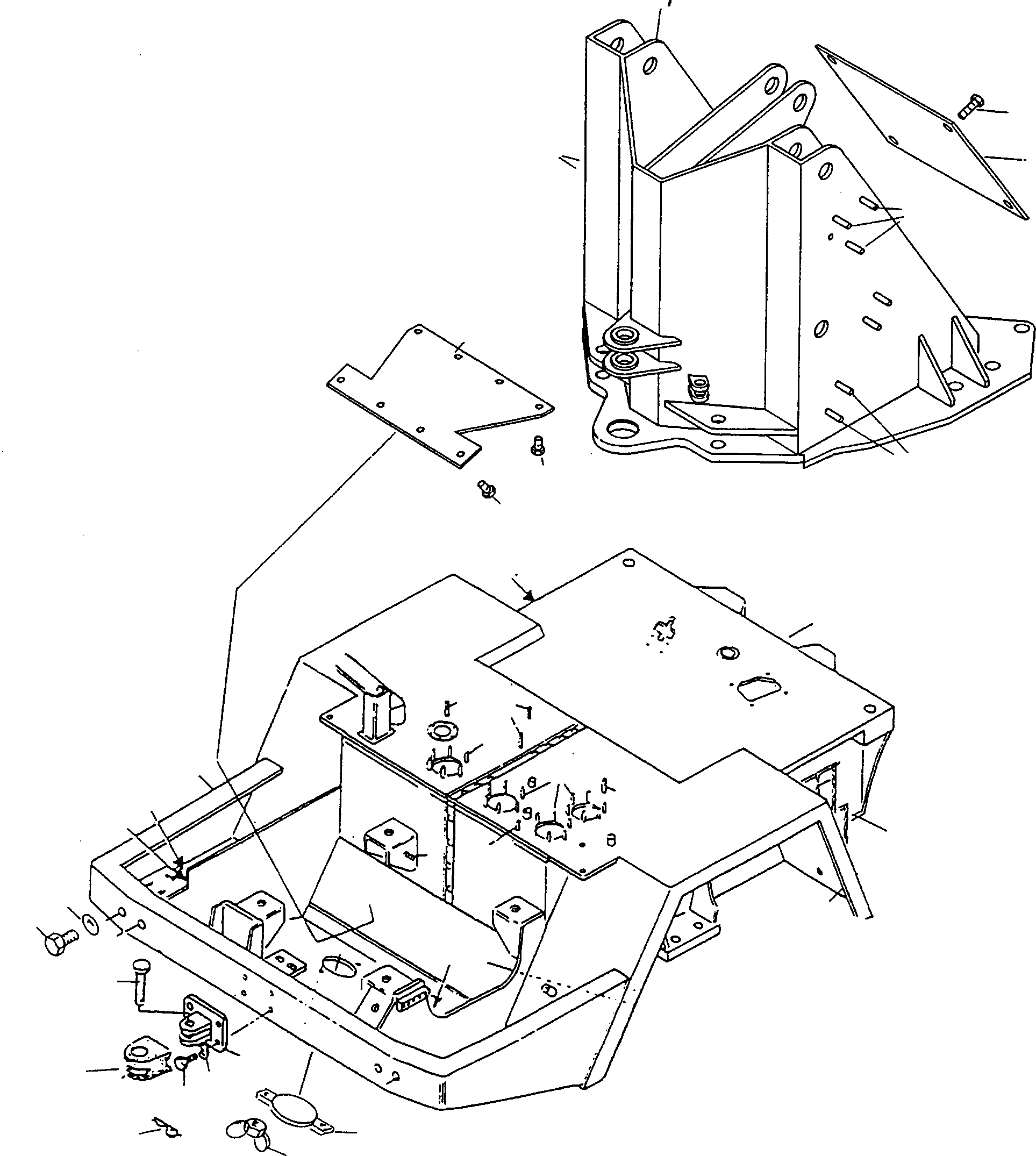 Схема запчастей Komatsu WA90-1 - РАМА РАМА