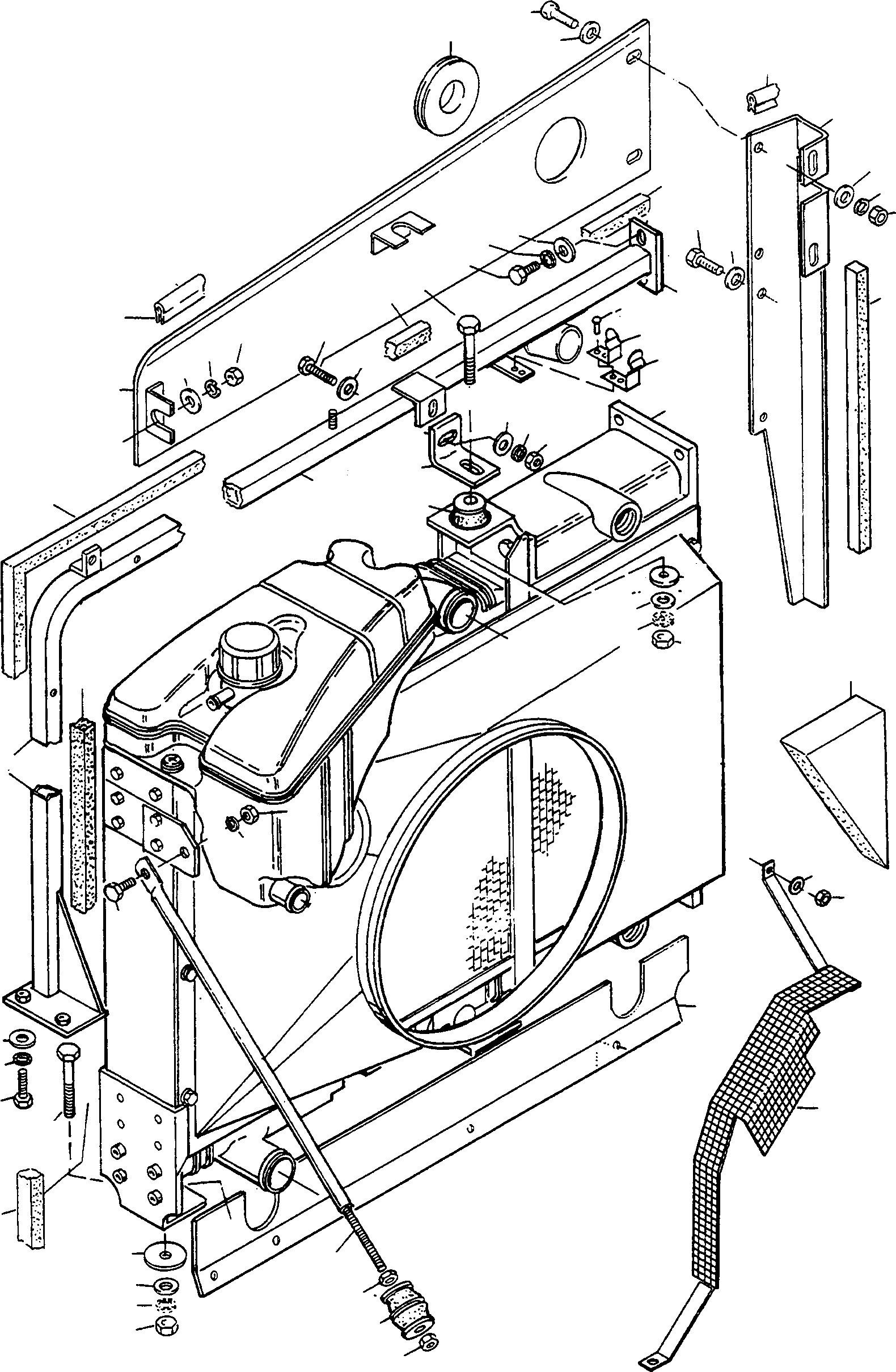Схема запчастей Komatsu WA90-1 - РАДИАТОР ATTACHING ЧАСТИ СИСТЕМА ОХЛАЖДЕНИЯ