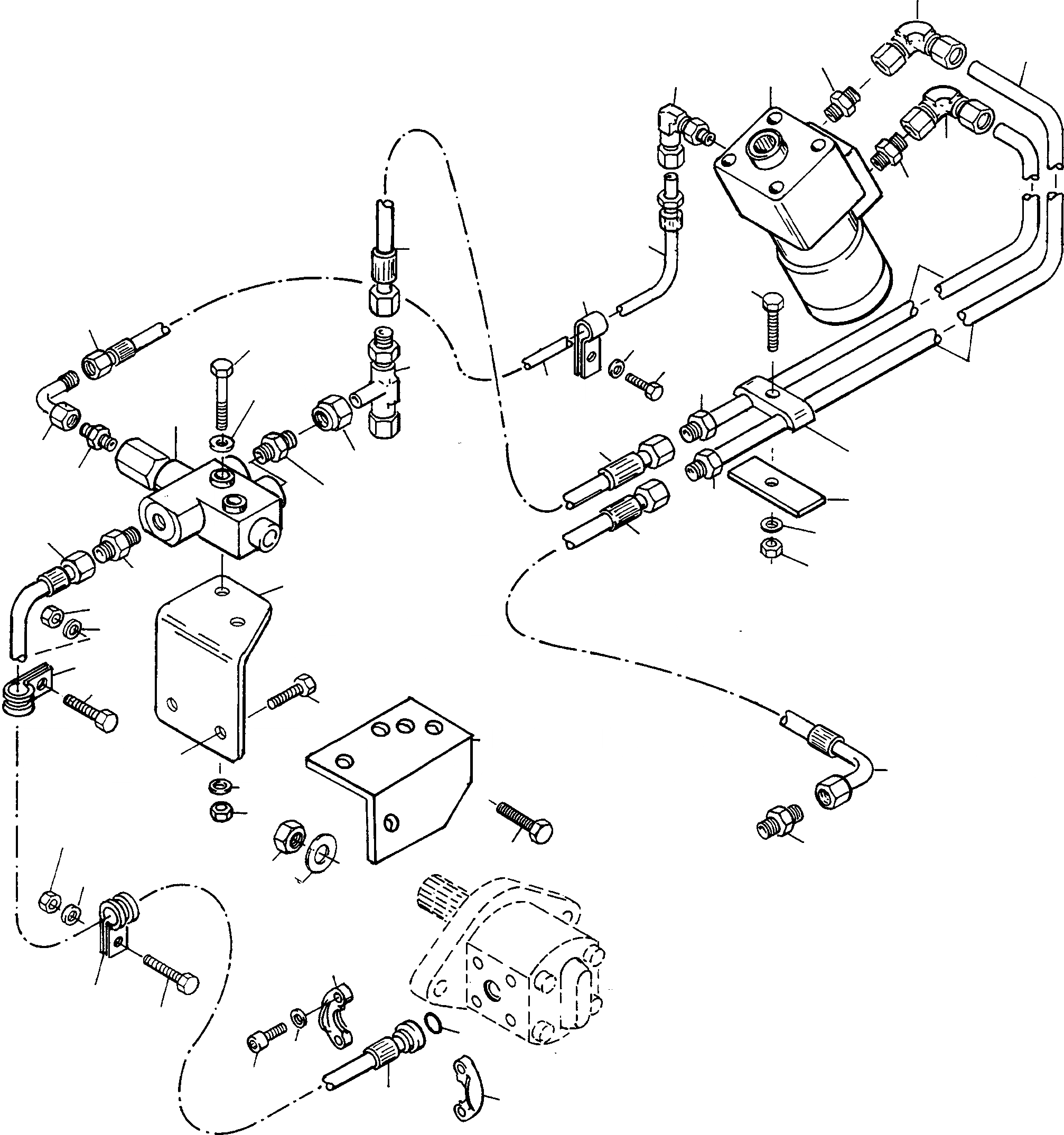 Схема запчастей Komatsu WA90-1 - КЛАПАН РУЛЕВОГО УПРАВЛЕНИЯ, ТРУБЫS 7 РУЛЕВ. УПРАВЛЕНИЕ
