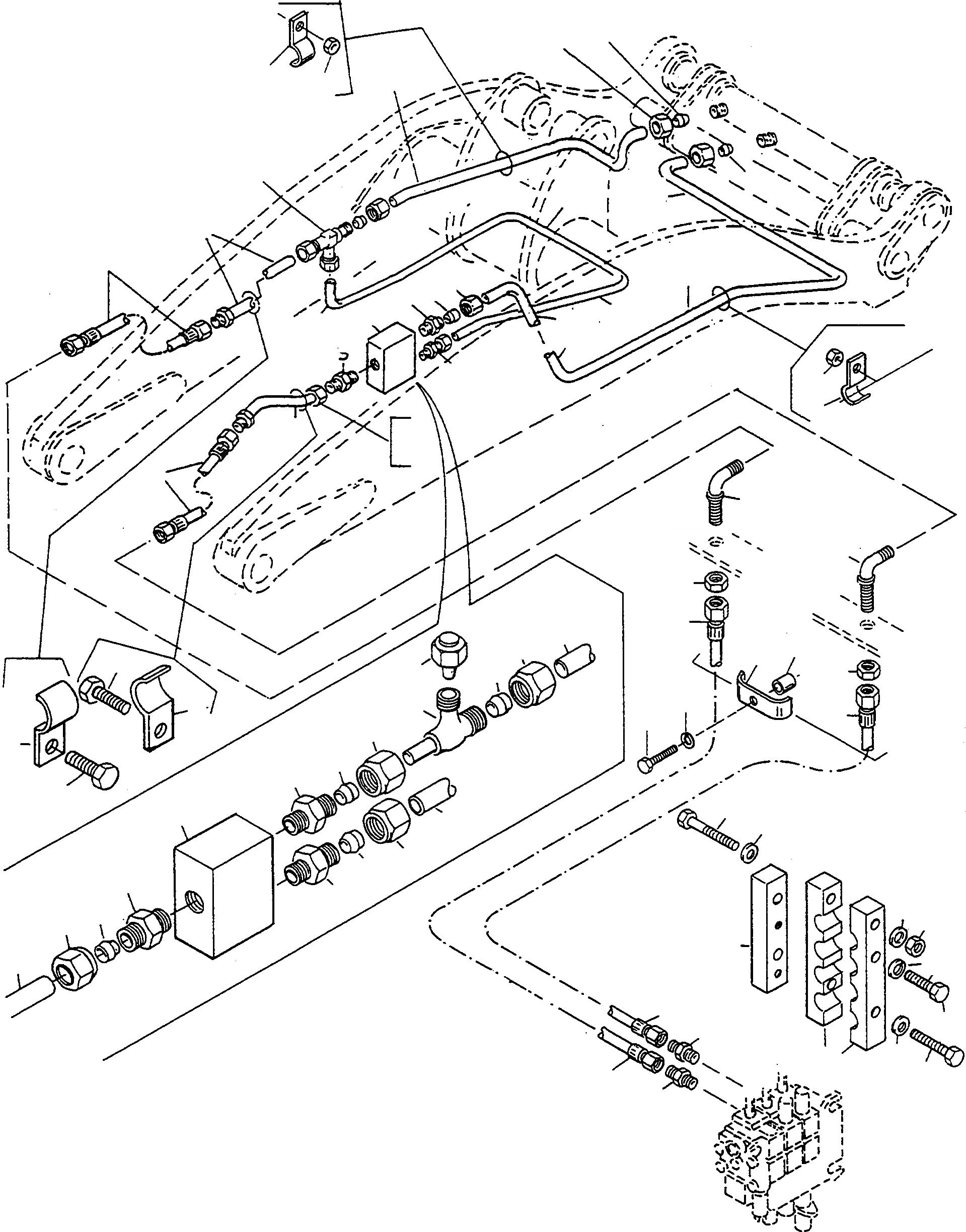 Схема запчастей Komatsu WA90-1 - QUICK CHANGE DEVICE, ТРУБЫS ОБОРУД-Е