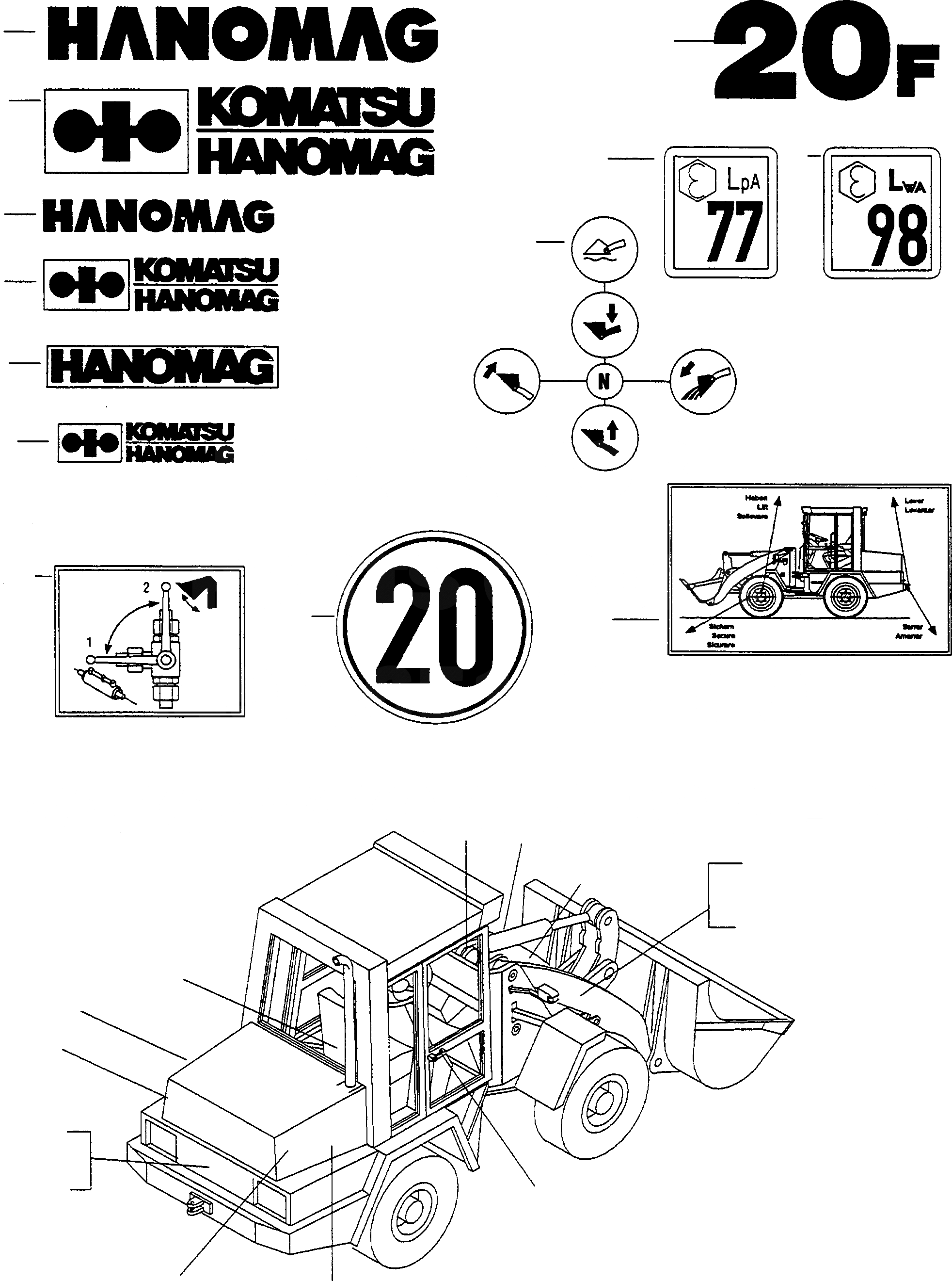 Схема запчастей Komatsu WA90-1 - БУКВЕНН. ИНСТРУМЕНТ, АКСЕССУАРЫ, БУКВЕНН.