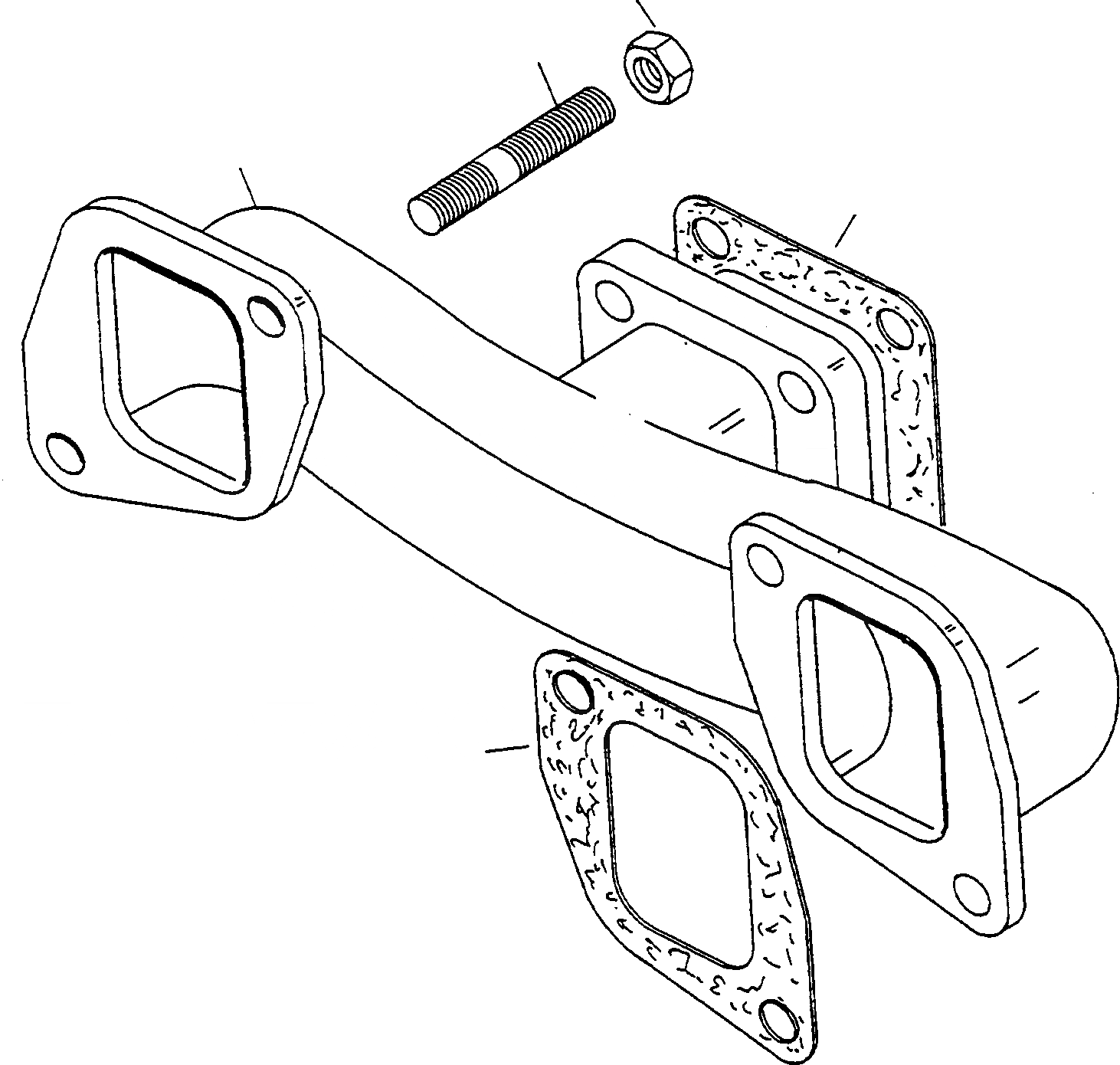 Схема запчастей Komatsu WA90-1 - ВЫПУСКН. СИСТЕМА ДВИГАТЕЛЬ, КРЕПЛЕНИЕ ДВИГАТЕЛЯ