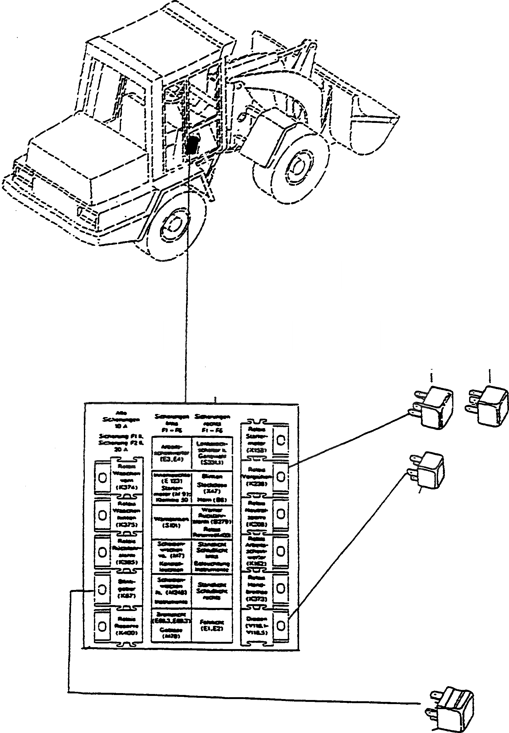 Схема запчастей Komatsu WA90-1 - ЭЛЕКТРИЧ. СИСТЕМА, РЕЛЕ ЭЛЕКТРИЧ. СИСТЕМА
