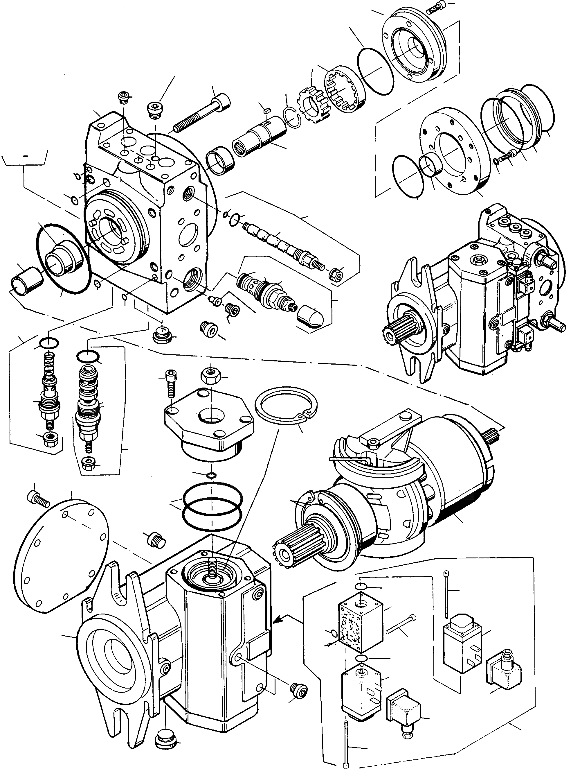 Схема запчастей Komatsu WA90-1 - AXIAL ПОРШЕНЬ НАСОС ТРАНСМИССИЯ, КРЕСТОВИНА
