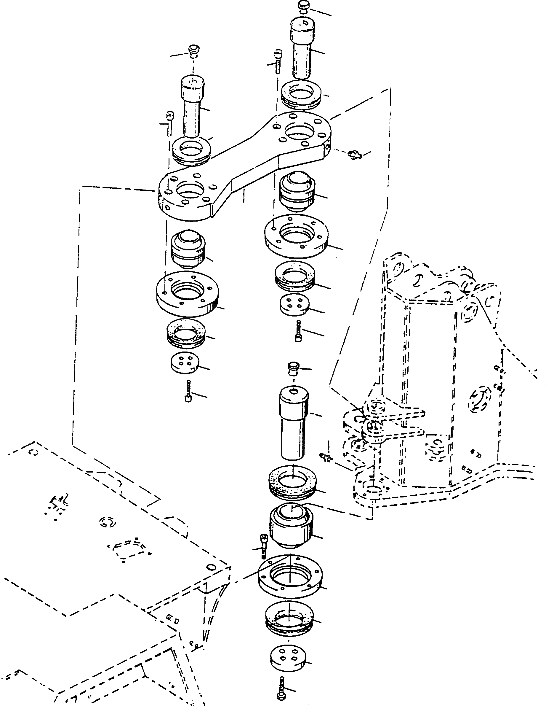 Схема запчастей Komatsu WA90-1S - HINGE РАМА