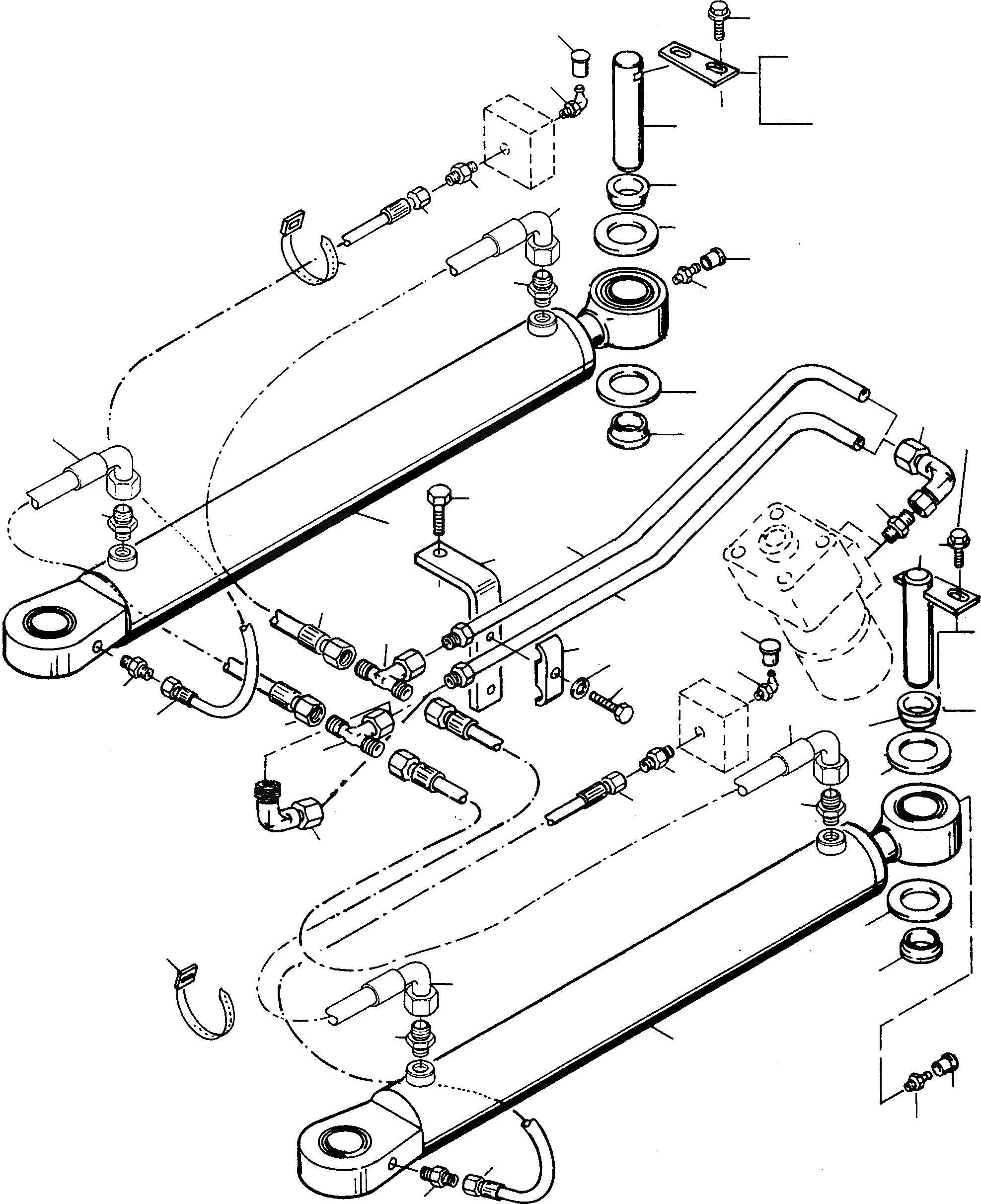 Схема запчастей Komatsu WA90-1S - ЦИЛИНДР РУЛЕВ. УПР-Я И ТРУБЫS 7 РУЛЕВ. УПРАВЛЕНИЕ