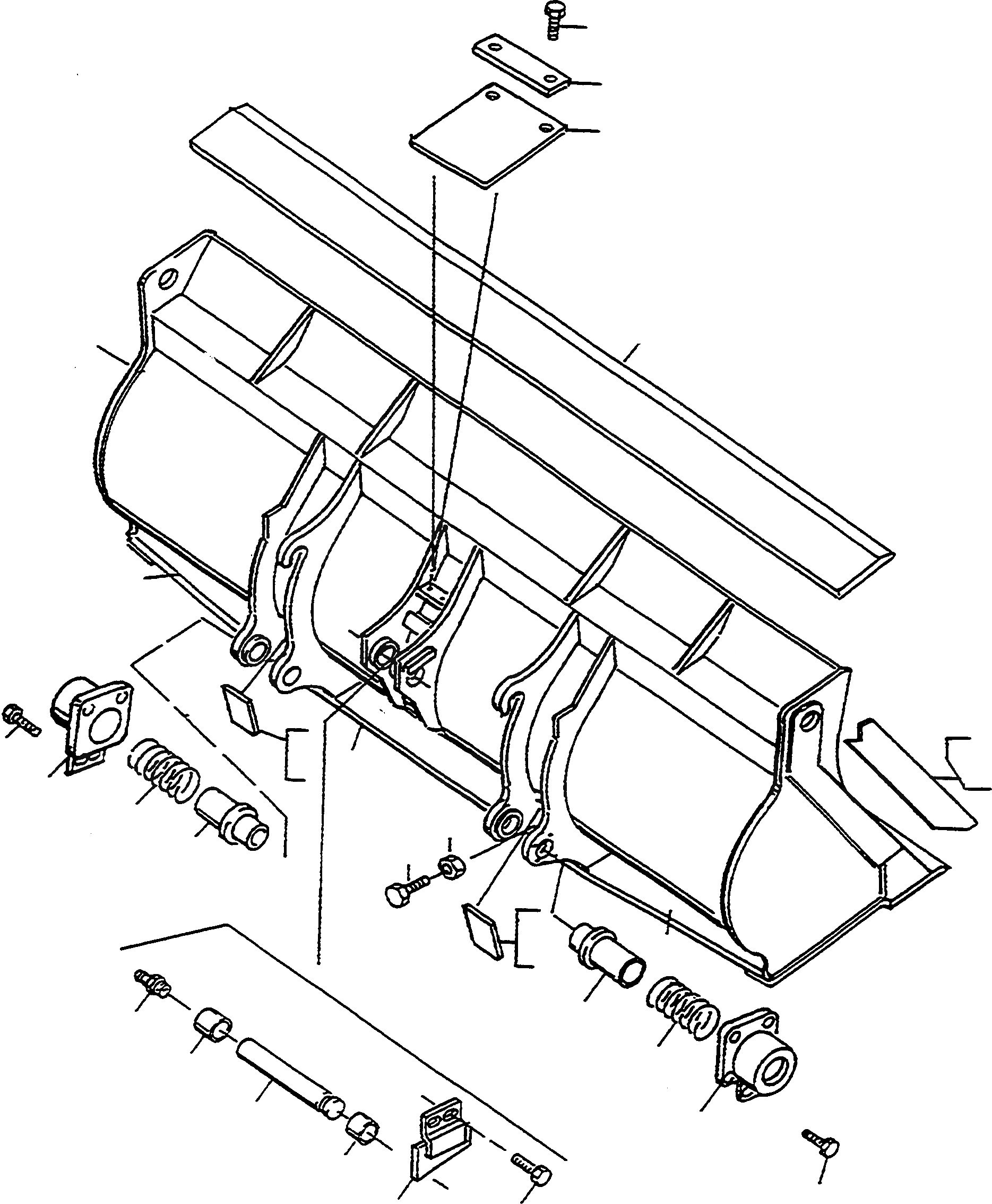 Схема запчастей Komatsu WA90-1S - КОВШ, LITRES  ОБОРУД-Е