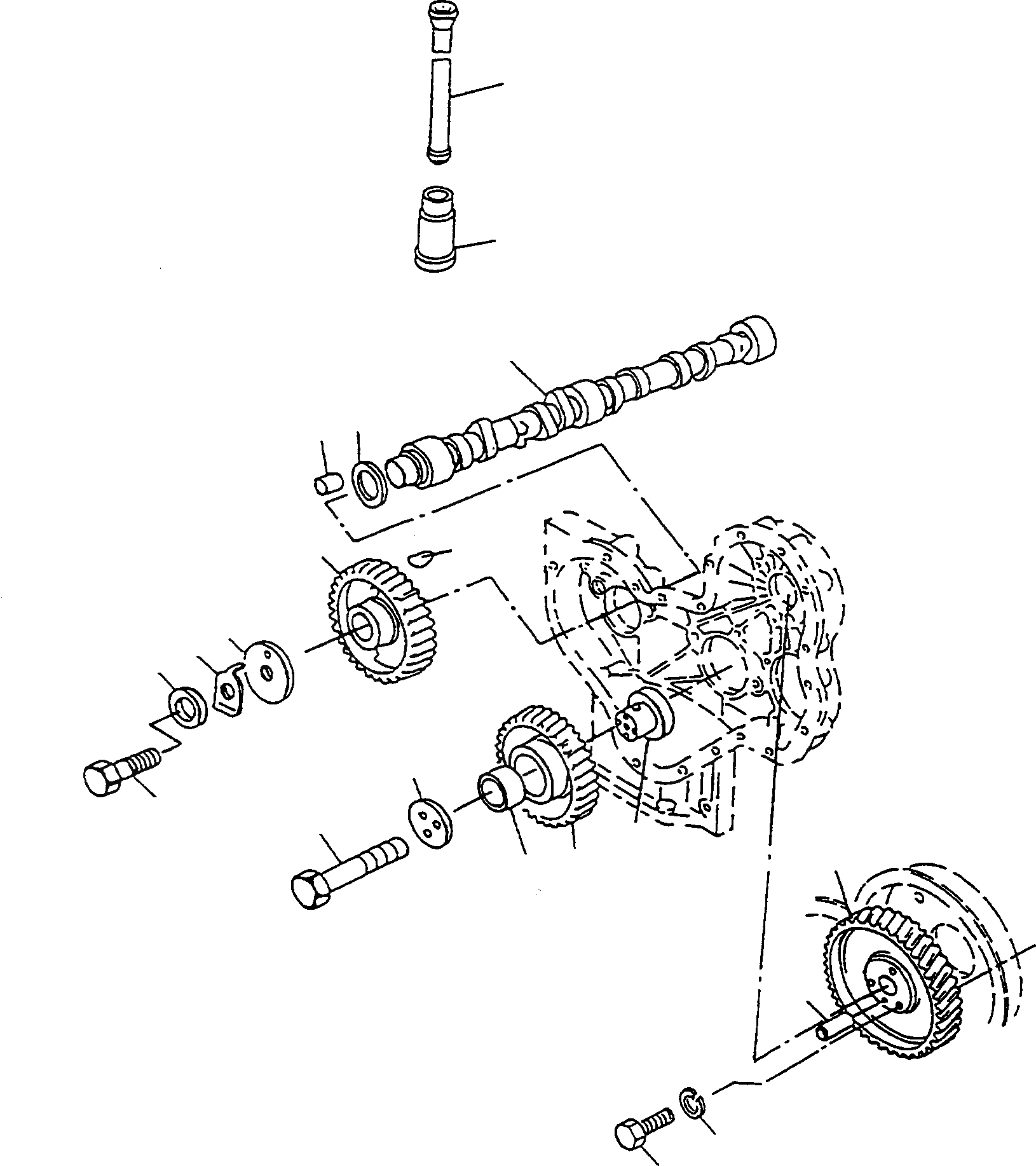 Схема запчастей Komatsu WA90-1S - ДВИГАТЕЛЬ TIMING ПРИВОД ДВИГАТЕЛЬ, КРЕПЛЕНИЕ ДВИГАТЕЛЯ